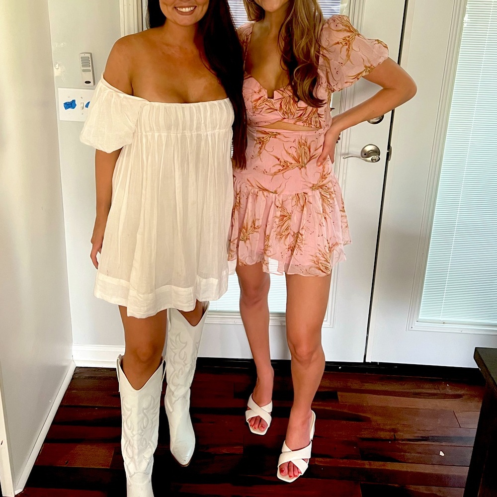 Hello molly pink cut out dress